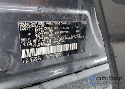 2019 Toyota Rav4 Xse z USA, uszkodzony, nr VIN 2T3EWRFV1KW028447